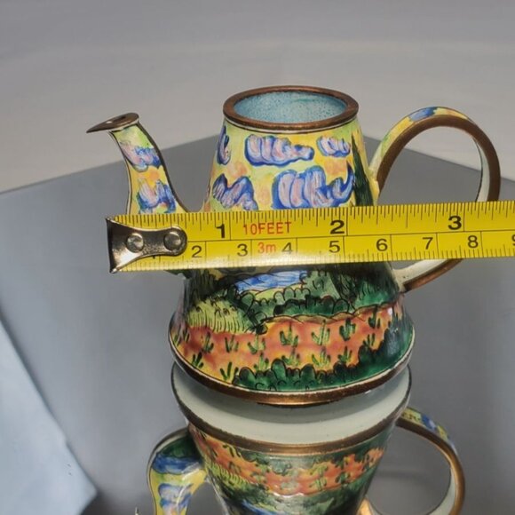 Vintage Kelvin Chen Miniature Teapot Vincent Van Gogh Wheat Field No 608 - Picture 8 of 8